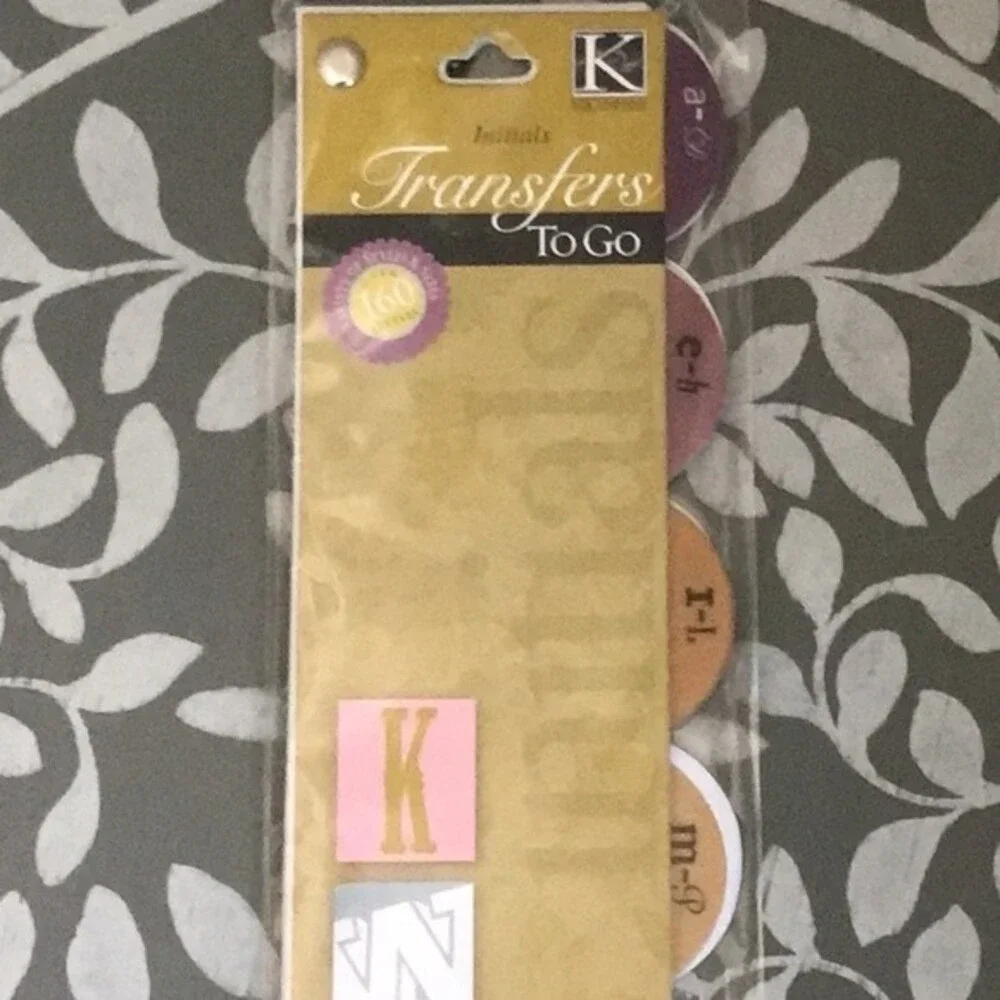 Rub On Transfers To Go Initials K&Company